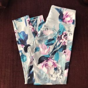Fabletics floral high waist tights SOLD